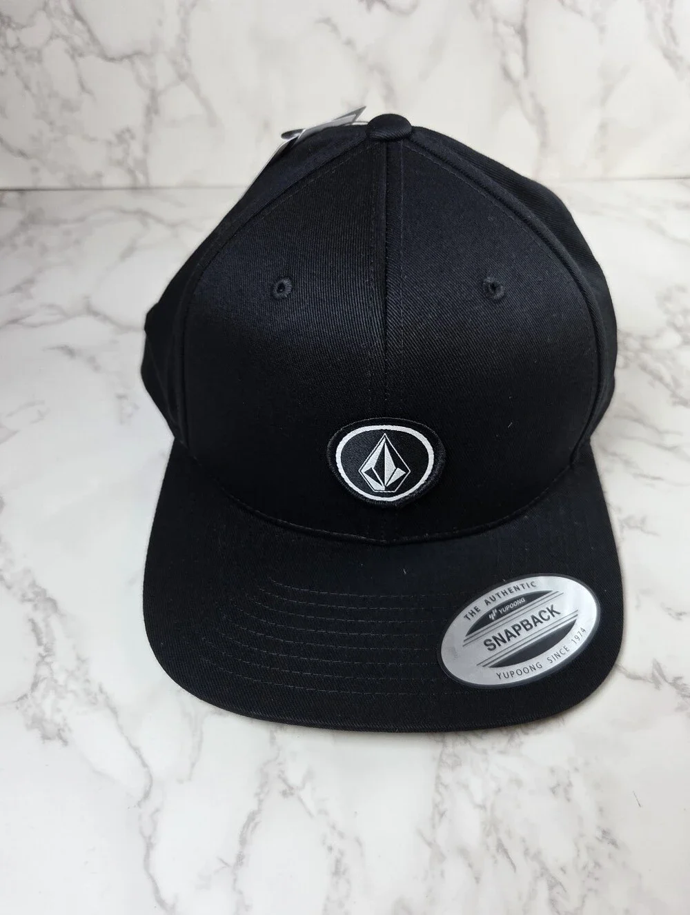 Volcom Black Logo Snapback Hat